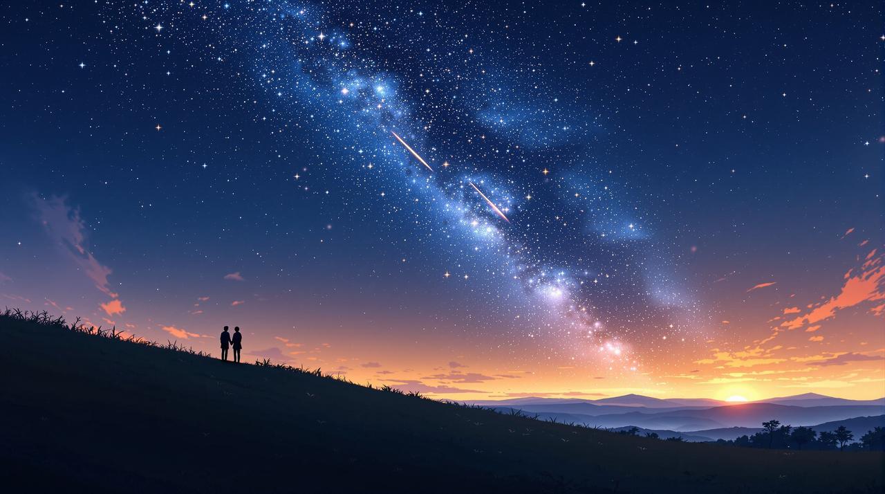 女神漫画网精选专题 - 新海诚动画中的「星空」意象：从《你的名字。》到女神漫画网的宇宙美学